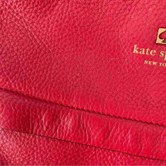 Kate Spade Red Starla Grant Park Pebble Leather Crossbody Purse - Picture 5 of 14